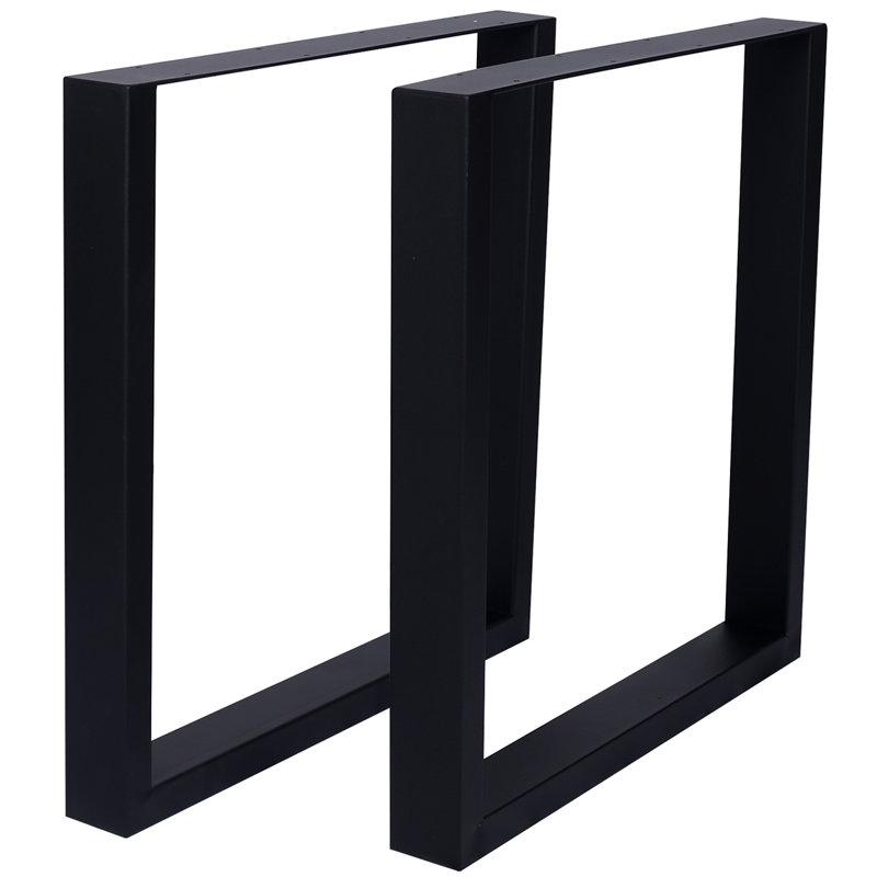 Pieds de table carrés et larges en métal, H 28,5 po x l 35,4 po x P 3,1 po