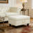 Rectangular Storage Ottoman Bench, White Faux Leather Footrest with Nailhead Trim, Coffee Table Stool for Living Room, Bedroom, Entryway-471646148