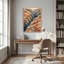 «Orange and Blue Canyon Layers in Mosaic Style», art mural sur toile-133068115