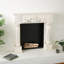 Cole And Grey Wooden Freestanding Scroll Fireplace Mantle With Floral Accents