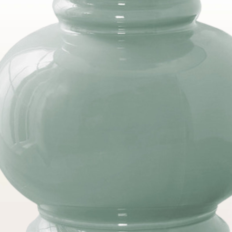Lampe de table Paras en céramique bleue / ivoire / crème, H 24,71 po x l 14,84 po x P 14,72 po