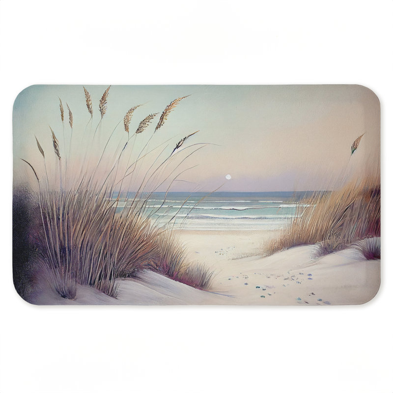 Smooth Sunset Beach Dunes Printed Anti-Fatigue Floor Mat, design by Sasha, 30"x18", Smooth Sunset Beach Dunes