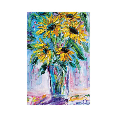 Bright Sunflowers 1 Piece Wrapped Canvas Painting