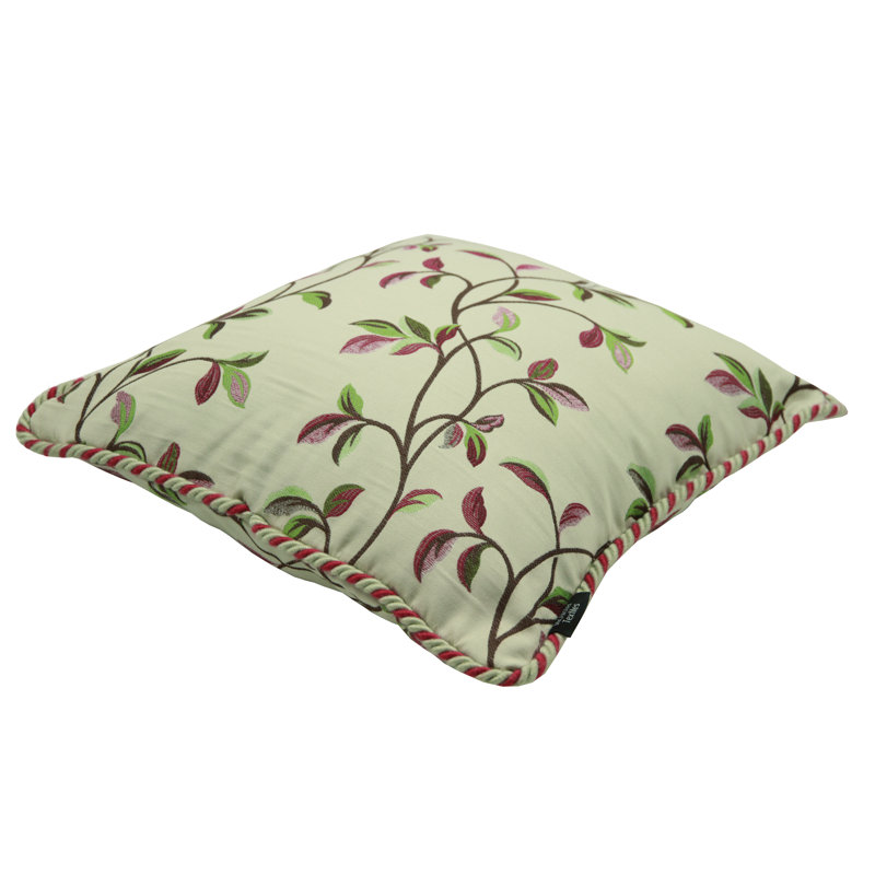 Choate Floral Square Cushion Cover, 43 x 43cm, Cherry