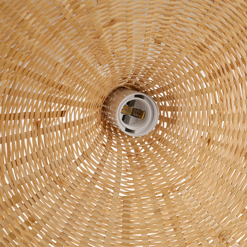 Ailina 1 - Light Geometric Handmade Bamboo Pendant, 11.81" H x 20.86" W x 20.86" D