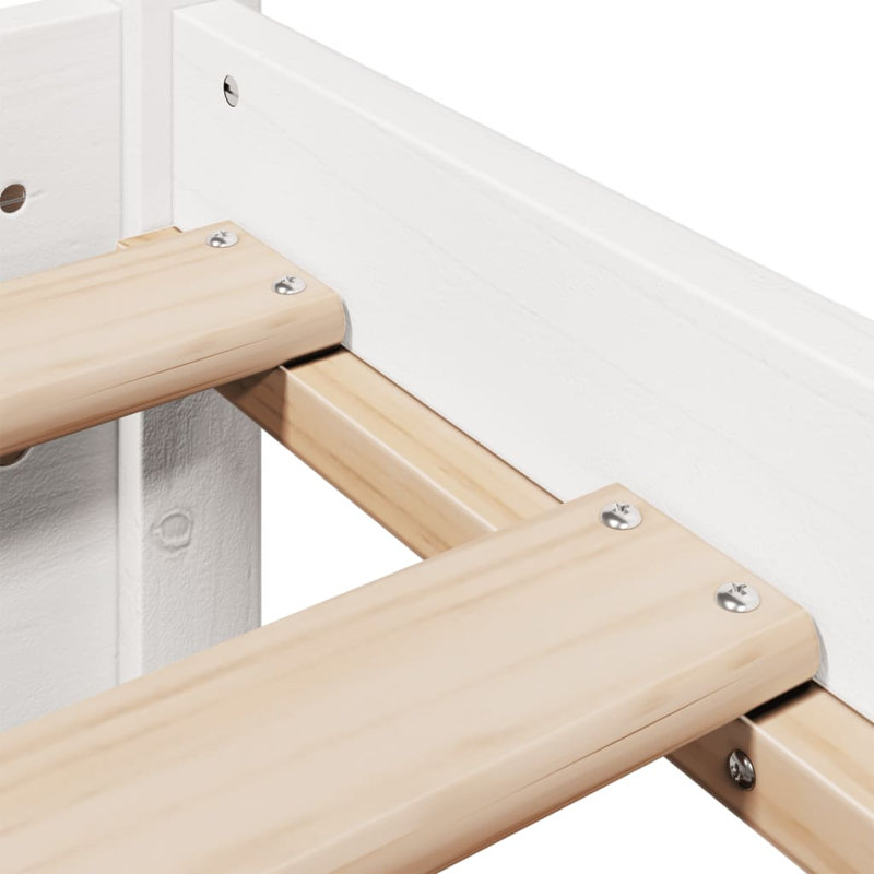 Bed Frame With Headboard Without Mattress White, Small Single (2'6)