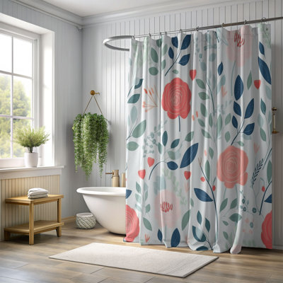 Floral Sanctuary - Rideau de douche Premium