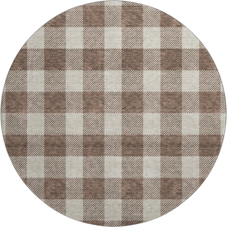 Premium Machine Washable Prisco Brown Rug