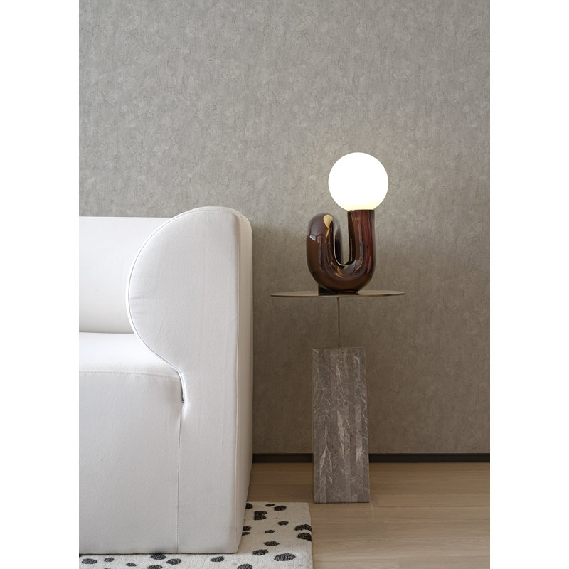 Metallic Wallpaper Roll, Gray