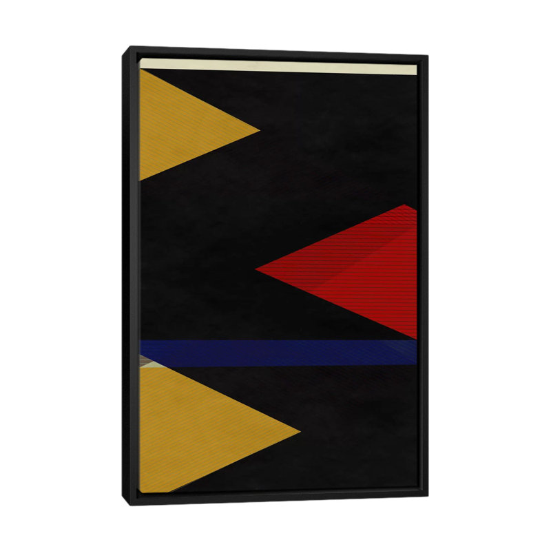 Albree Modern Marker, impression sur toile, H 26 po x l 18 po x P 1,5 po, Toile avec cadre noir, Pas de tapis