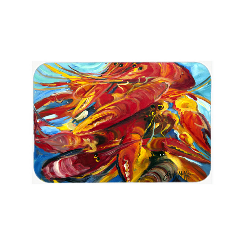Caroline's Treasures Crawfish Glass Cutting Board