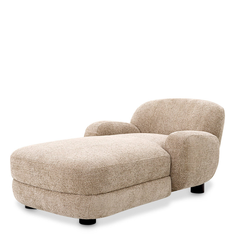 Chaise longue rembourrée Udine, Lyssa sable