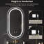 Miroir DEL pour salle de bain ovale 16 po x 32 po-1762349257