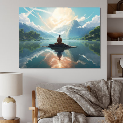 " Teal Green Meditation Blissful Stillness "