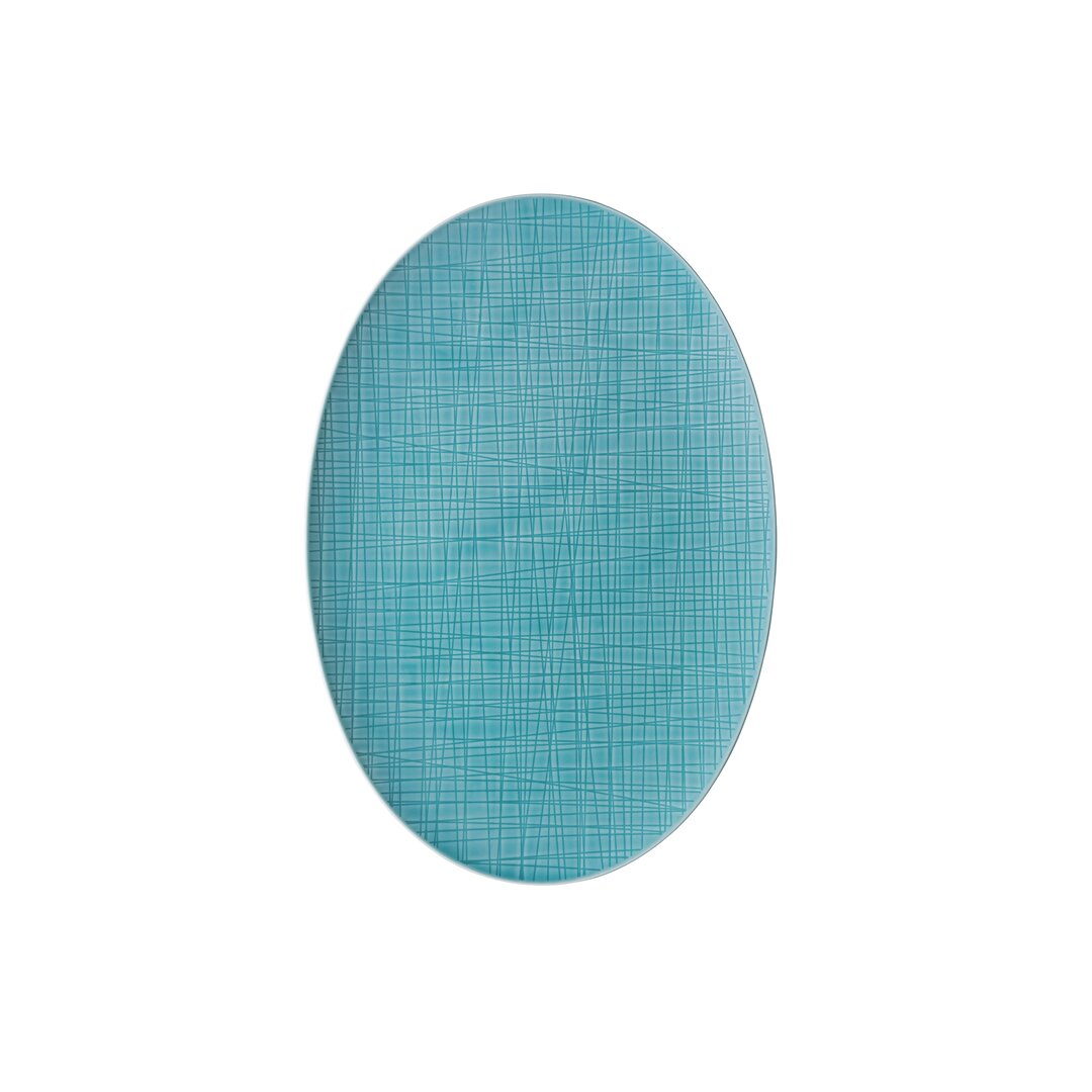 Platte 34 cm Mesh Farben Aqua