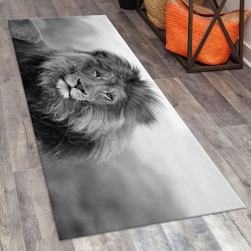 Non-Woven Soft Printed Rug with Abstract Geometric Design for Modern Home Decor, Rectangle 5'11" x 9'2"