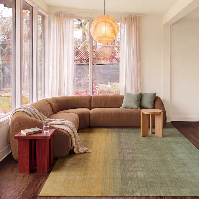 Golden Hour Hand-loomed Wool Rug, Rectangle 5' x 8'