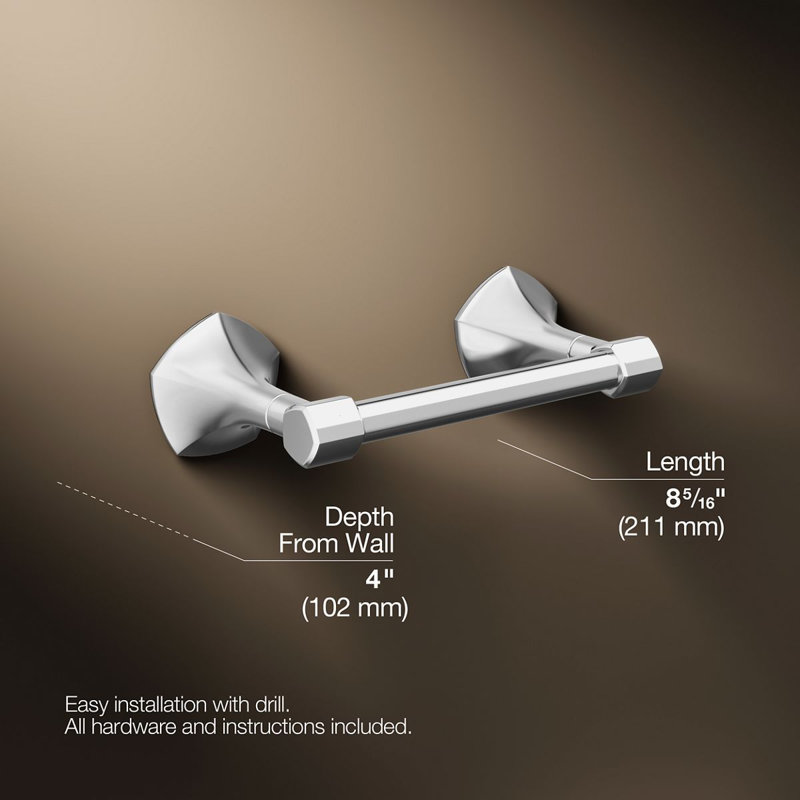 Occasion Pivoting Toilet Paper Holder, Polished Chrome