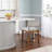 Fabric Upholstered Wood Counter & Bar Stool