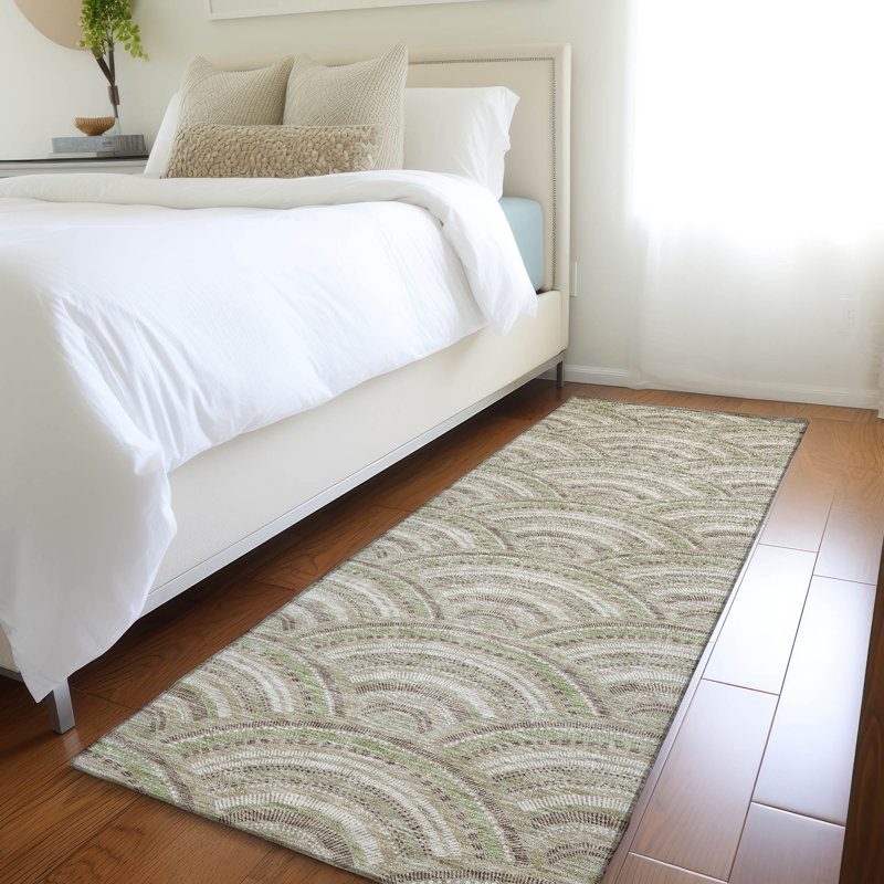 Premium Machine Washable Prisco Taupe Rug, Runner 2'3" x 7'6"
