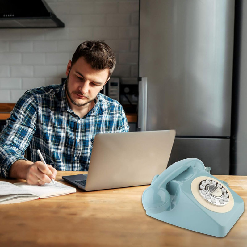 Téléphone fixe rétro avec téléphone filaire rétro