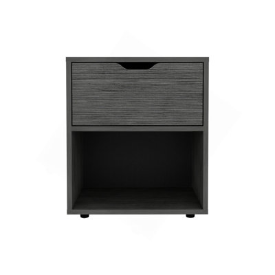 Table de bout haute 19,7 po avec tablette ouverte Aberdeeen