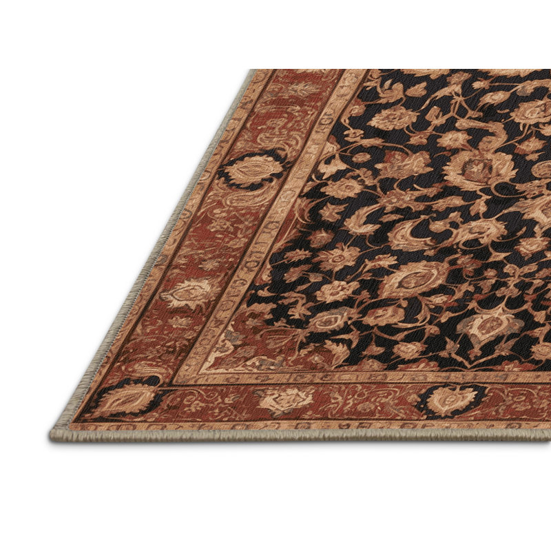 Tapis brun lavable à la machine, Rectangle de 5 pi x 8 pi