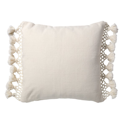 Jaipur Living Traveon Solid White Pillow Cover (22" Square)