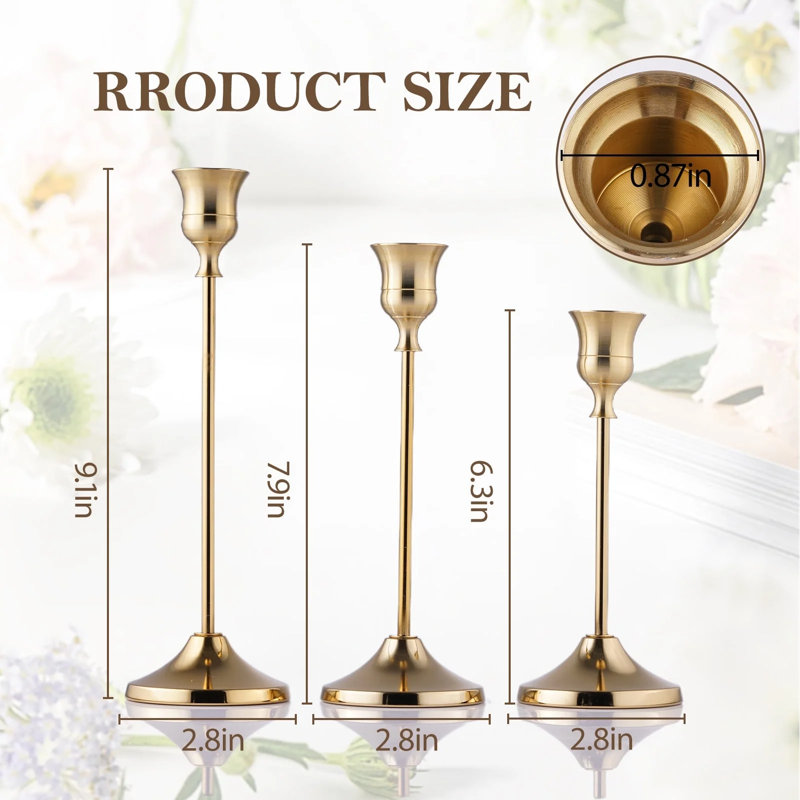 Metal Tapered Candle Holder