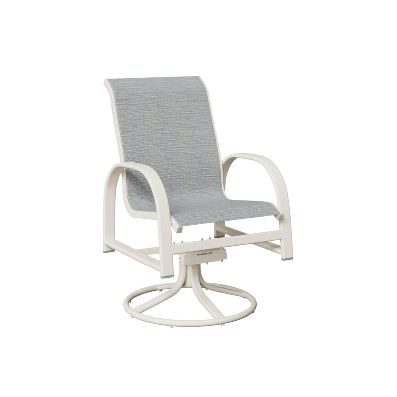 Chaise berçante berçante pivotante Berlin Gardens, Canne des Caraïbes, Blanc mat