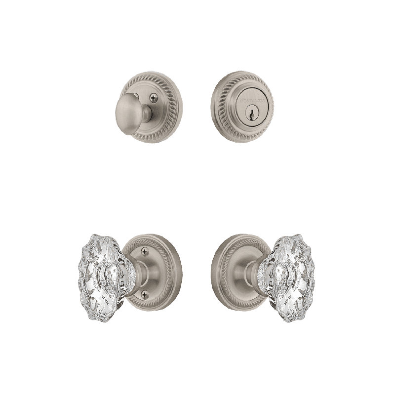 Ensemble de rosette Nostalgic Warehouse, Nickel satiné, 2.375