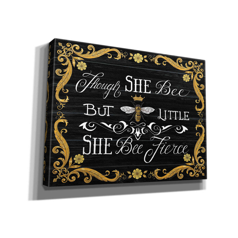 Red Barrel Studio «She Bee Fierce» par Deb Strain, estampe numérique sur toile, L 16 po x H 12 po