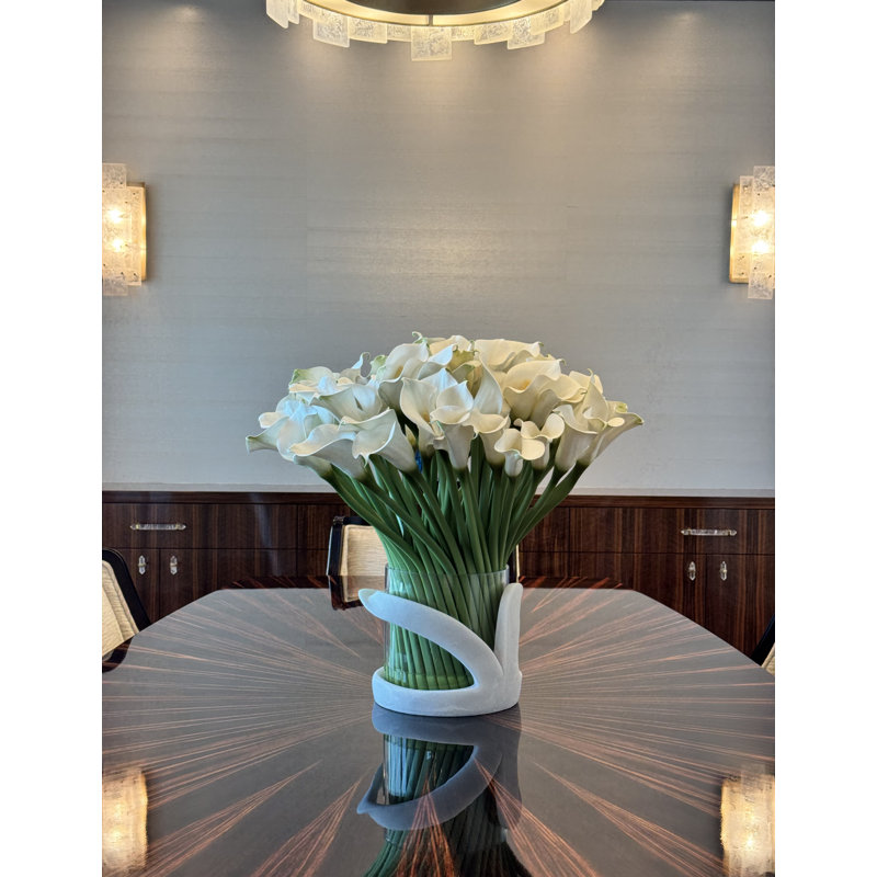 Calla Lilies In Vitra Hurricane Vase