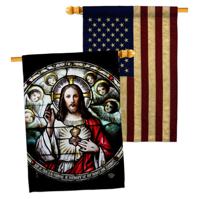 Drapeau de maison en polyester 40 x 28 po à 2 côtés