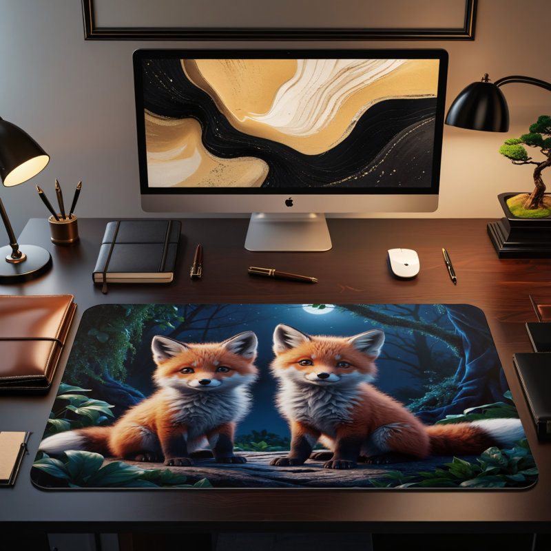 Polyester Desk Pad, 14.4x12.1