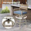 Tabouret de bar rotatif en aluminium avec coussin Sunbrella 28,7 po Taleah-1235460806