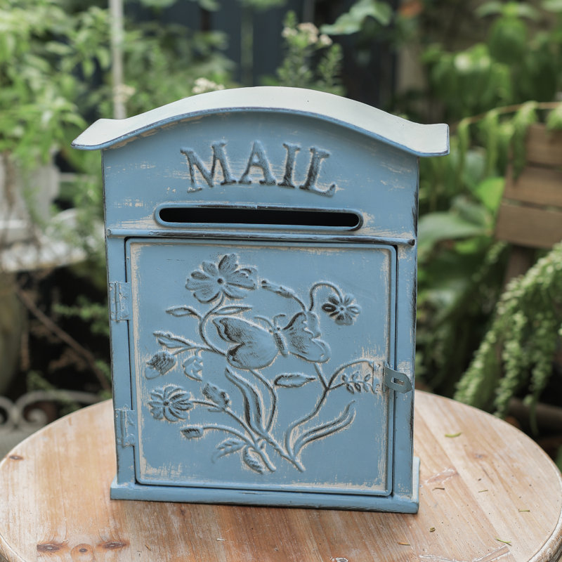 Boîte aux lettres murale verrouillable Delaney, Bleu