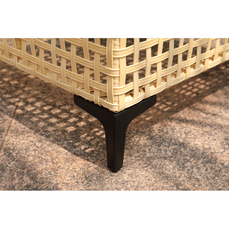 Table basse en verre trempé en métal toutes saisons, idéale pour l'extérieur, le patio, le jardin, la cour arrière et le balcon