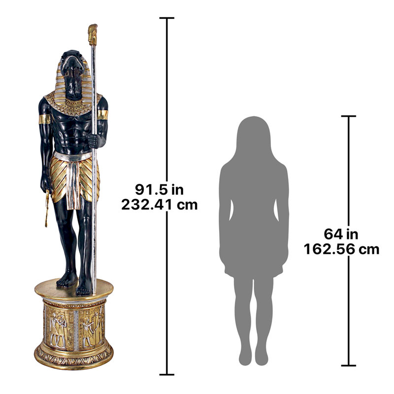 Statue égyptienne Horus avec piédestal