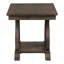 Table de bout classique avec plateau inférieur en chêne foncé