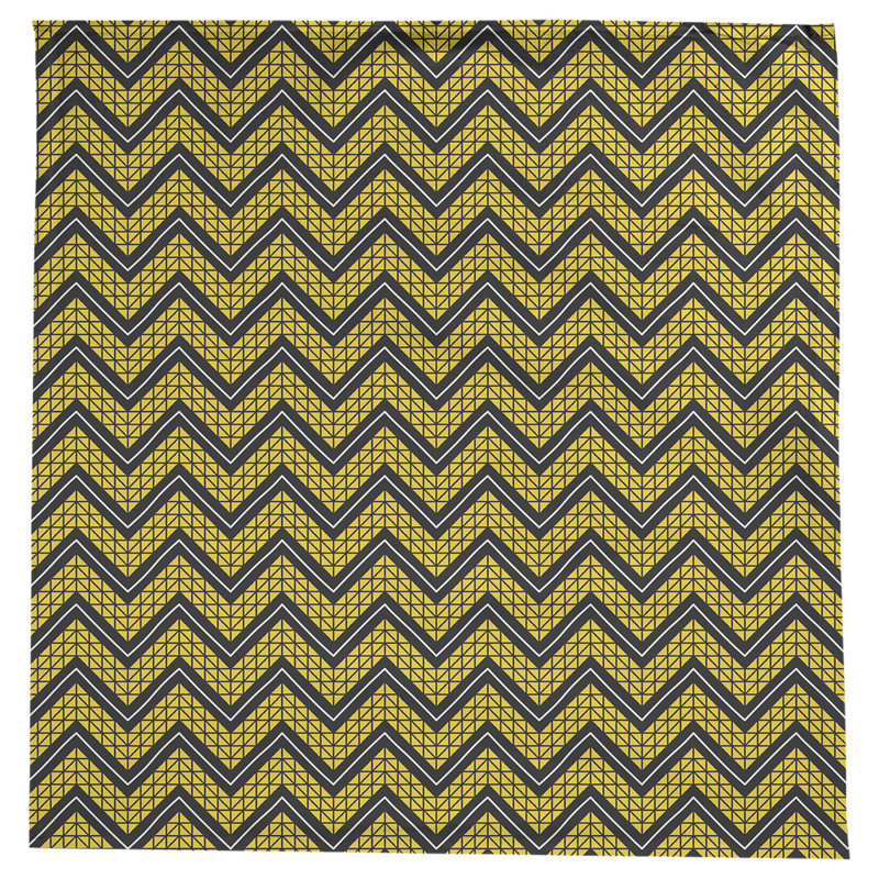 Nappe à chevrons à la main classic Stephenie, Jaune / Noir / Blanc