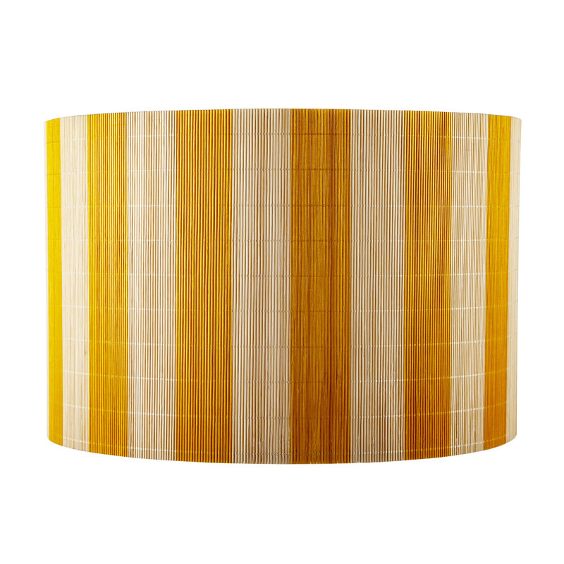 18cm H Bamboo Drum Lamp Shade ( Slip-On ), Yellow