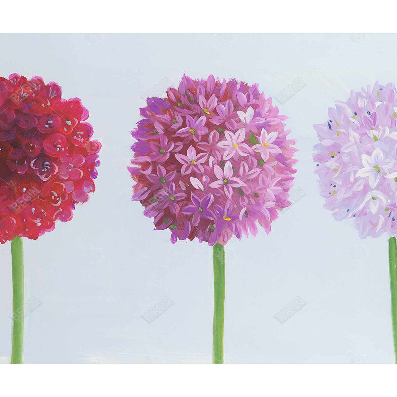 Dahlia pomponowa - Romantic Floral Framed Canvas Art for Home