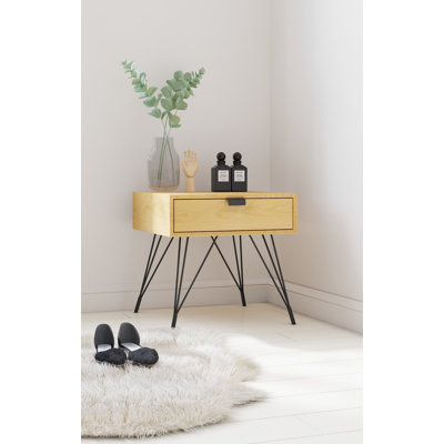 Adore Decor Newell Wood Accent Side Table with 1-Drawer