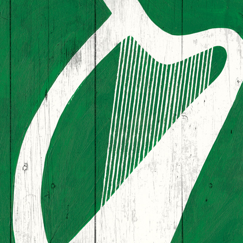 «Luck of the Irish III» par Wild Apple Portfolio - impression sur toile tendue, H 20 po x l 20 po, Cadre simple noir, Non