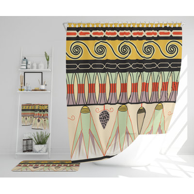 Nez Polyester Shower Curtain Set