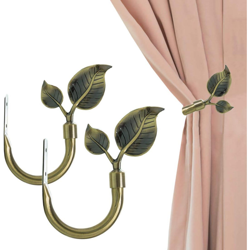 Leaf Shaped Curtain Tieback Holdbacks 2pcs