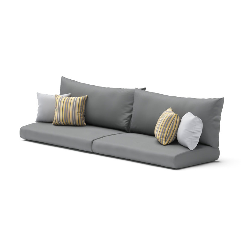 Outdoor Sunbrella Sofa Cushion Cover, Canvas Charcoal Sunbrella® Canvas, 25'" W x 5" D