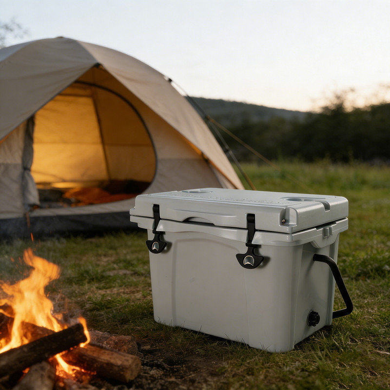 Glacière portative 25QT, glacière rigide isolée avec ouvre-bouteille, porte-gobelet, règle de formage, voyage, plage, camping, pêche