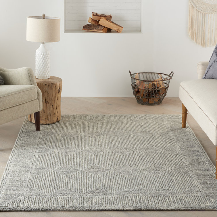 Handmade Tufted Wool Gray Area Rug